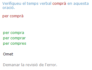 Funcionament del corrector de català